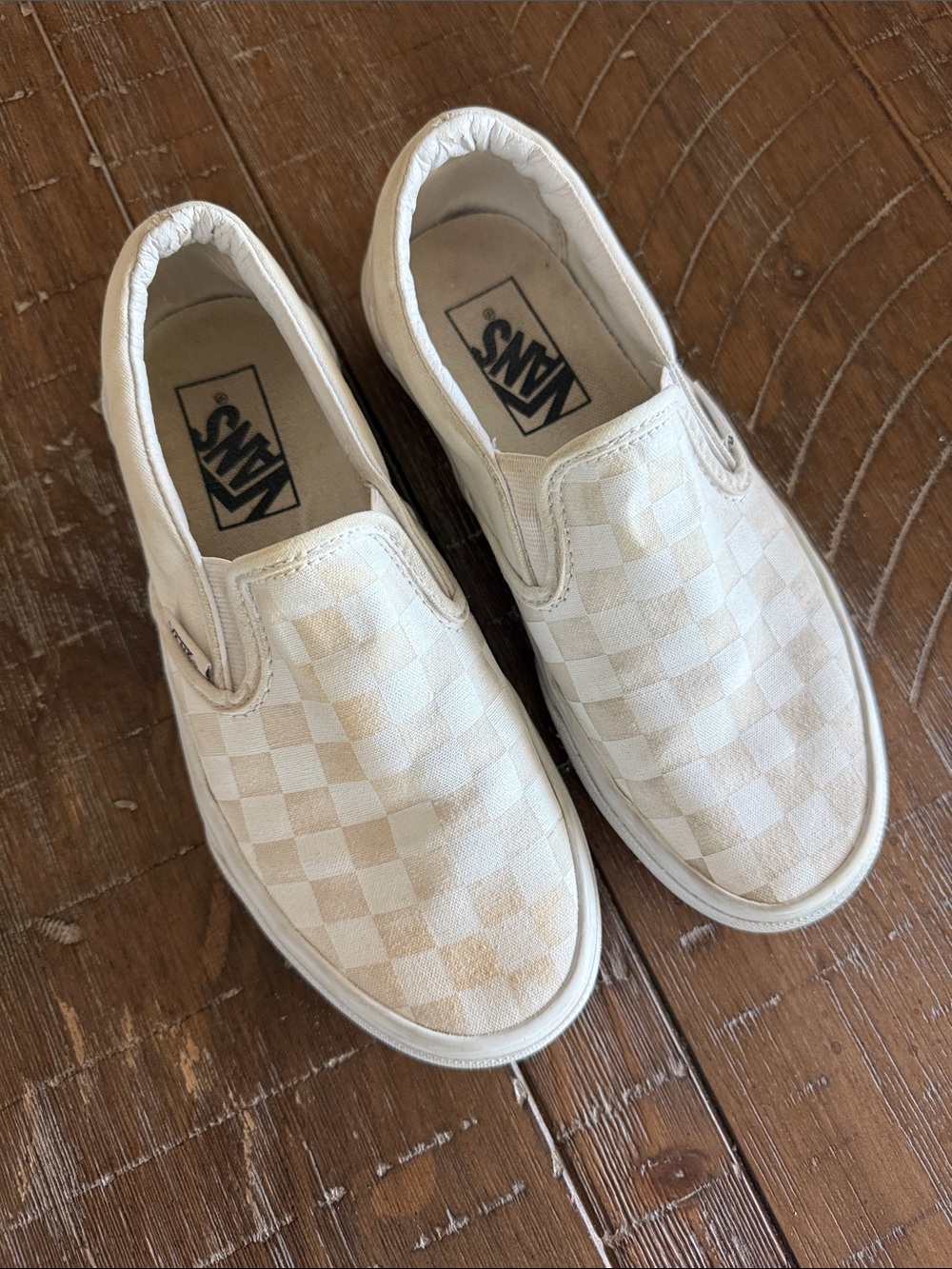 Vans Unisex Classic Slip-On Tonal Checkerboard Sneakers W 5.5 M 5, VGUC